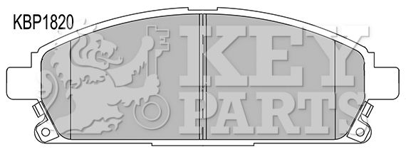 KEY PARTS Комплект тормозных колодок, дисковый тормоз KBP1820